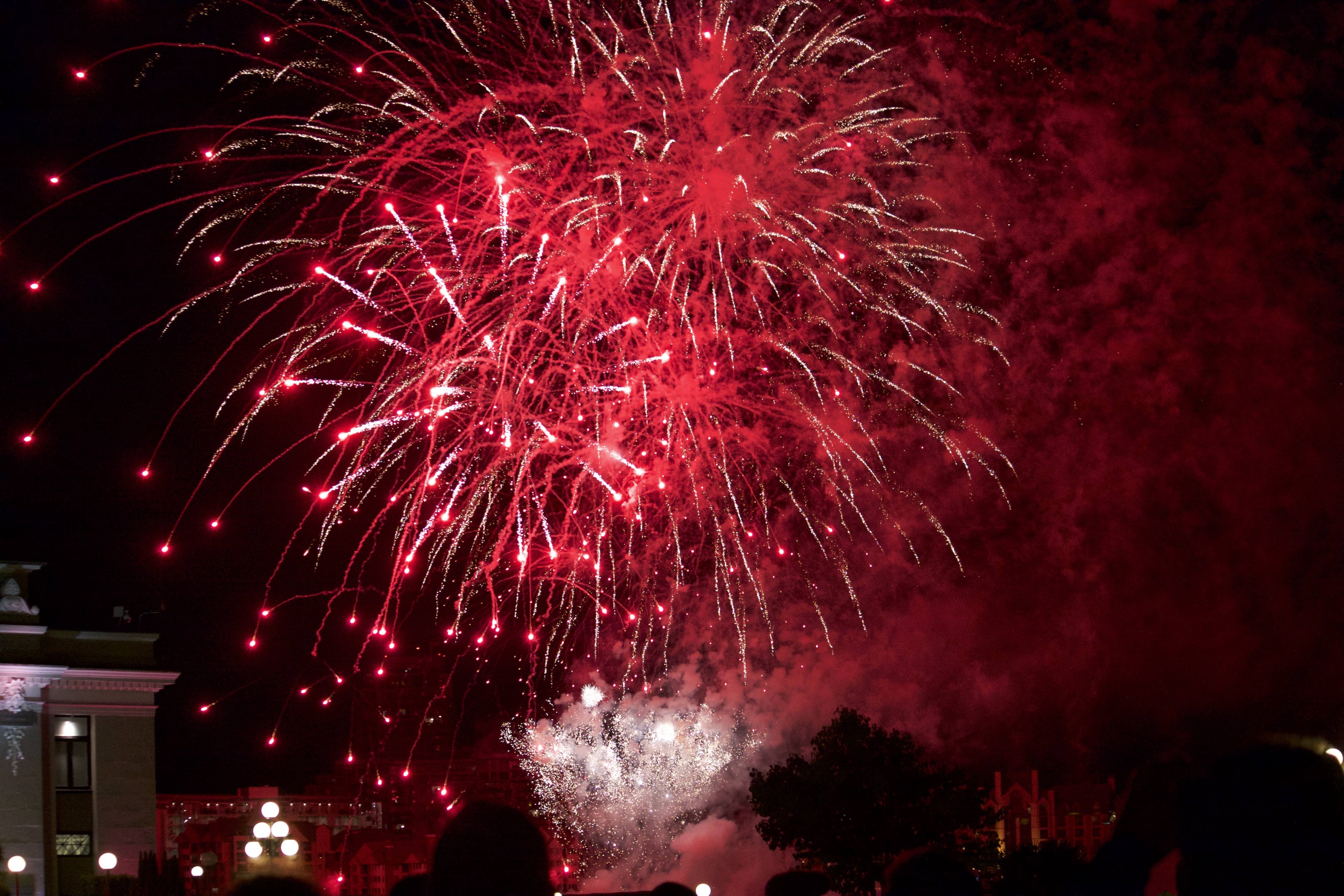 Canada Day festeggiamenti con fuochi d'artificio