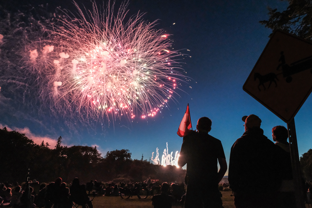 Fuochi d'artificio Victoria Day Canada