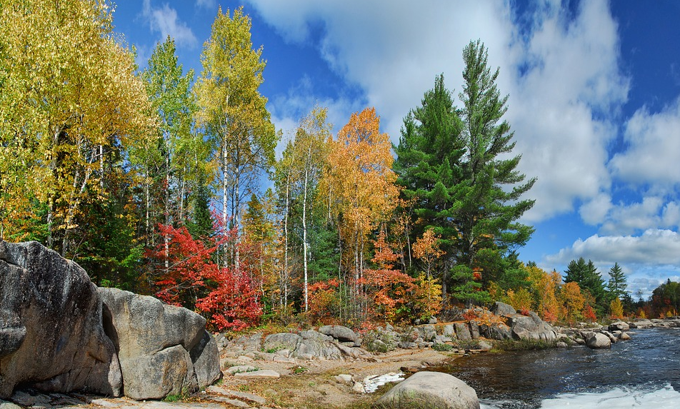 autunno con foliage in Canada