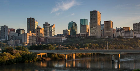 skyline di Edmonton in provincia di Alberta