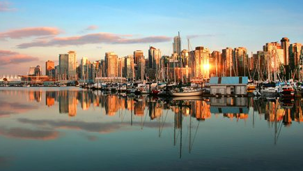 skyline di Vancouver nella provincia di British Columbia