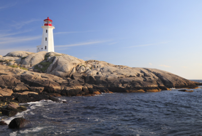 Faro Peggys Point Lighthouse in Nova Scotia
