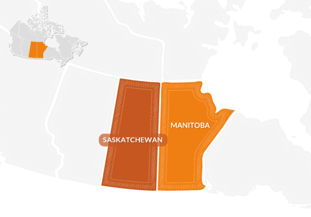 Province Saskatchewan e Manitoba