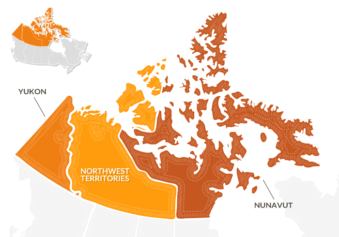 mappa Canada nord