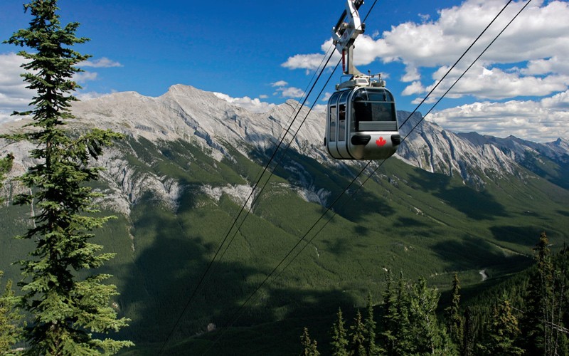 la Banff Gondola è la bella funivia per vedere le Montagne Rocciose dall'alto