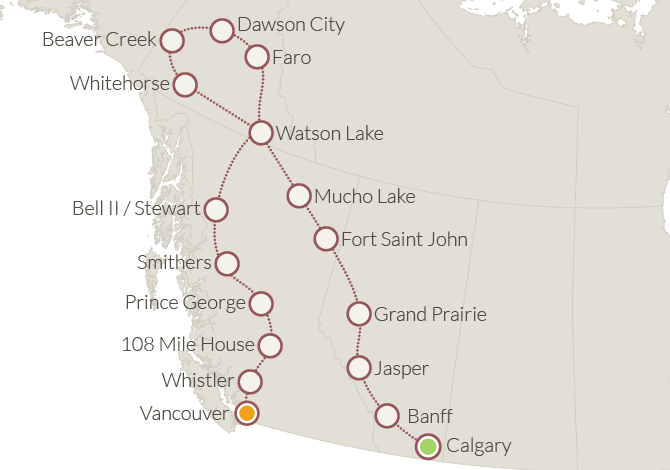 itinerario nord ovest canada